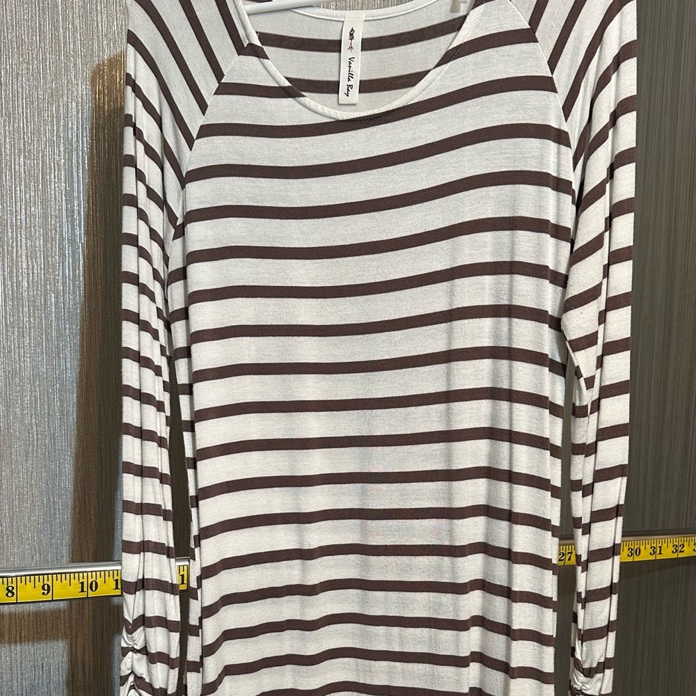 Brown & White Stripe Tunic